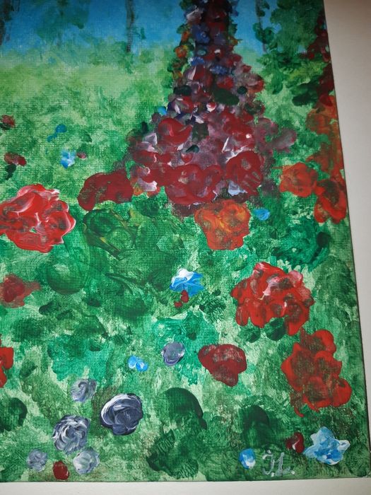 Pintura "Floresta da vida". Iryna Lyashenko. Tela sobre cartão 20×30.
