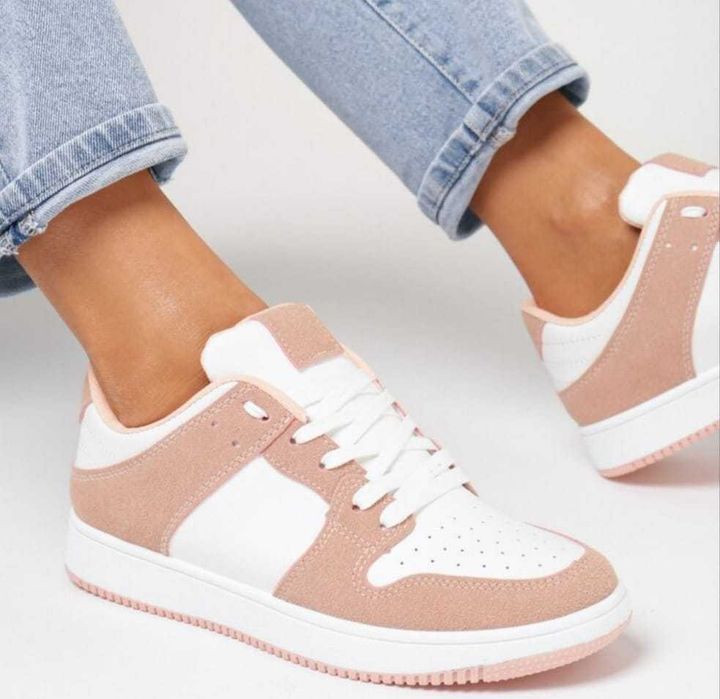 Biało różowe sneakersy rozmiar 39