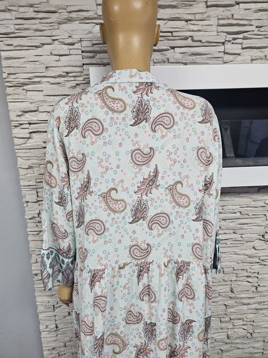 Sukienka Made in Italy wzorzysta boho midi oversize rozmiar uni