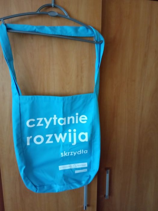 miękka materiałowa torba, nowa! napis