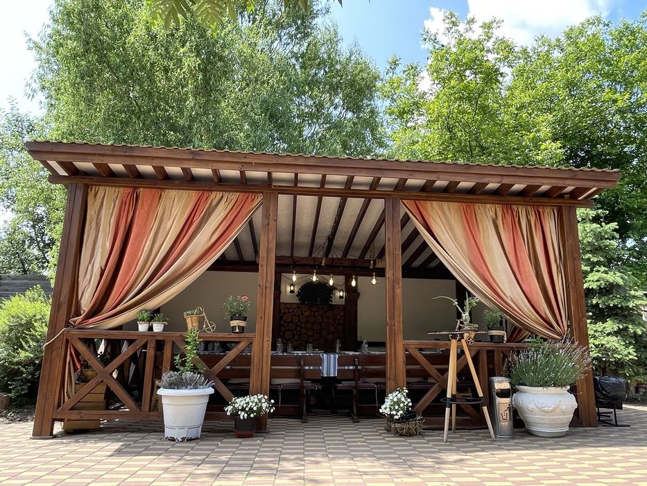 Баня на дровах + басейн +закрита територія