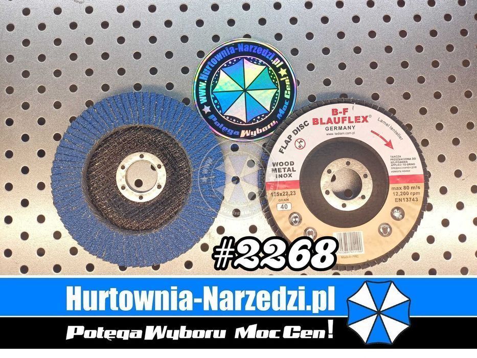 100szt Tarcza Listkowa do metalu i stali inox 125 mm P40 lamelka 125mm