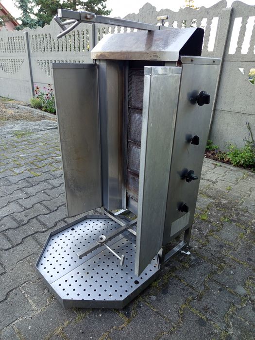 Opiekacz do kebaba gazowy, 4 palnikowy