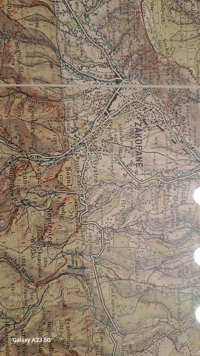 Stara mapa Zakopane Podhale Nowy Targ Rabka itd...
