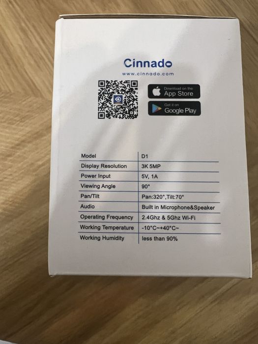 Kamera wewnętrzna IP cinnado D1 3K 5MP WIFI