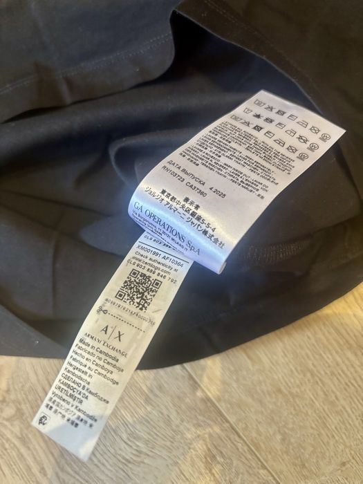 Nowa czarna koszulka Armani Exchange Unisex S