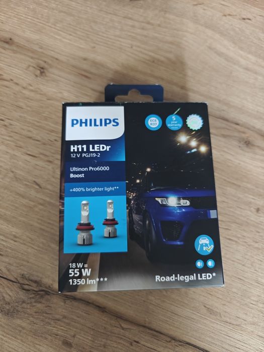 Nowe żarówki Philips H11 LED Ultinon Pro6000 Boost + paragon