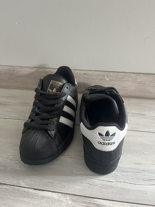 ADIDAS SUPERSTAR czarne r. 37 / 24 cm NOWE / założone raz