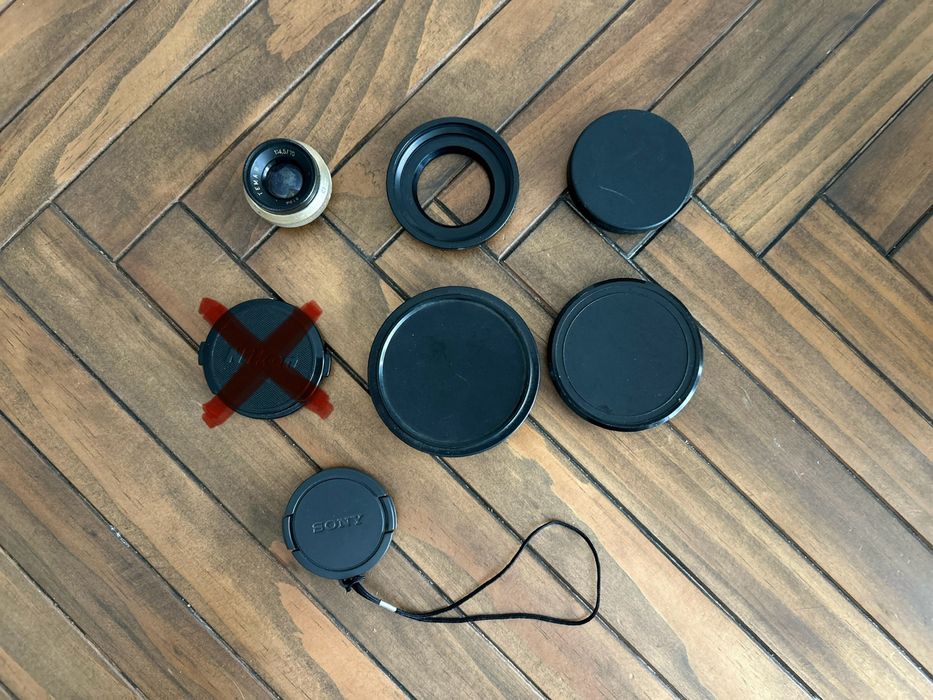 vários acessórios fotografia - tampas e células para flash