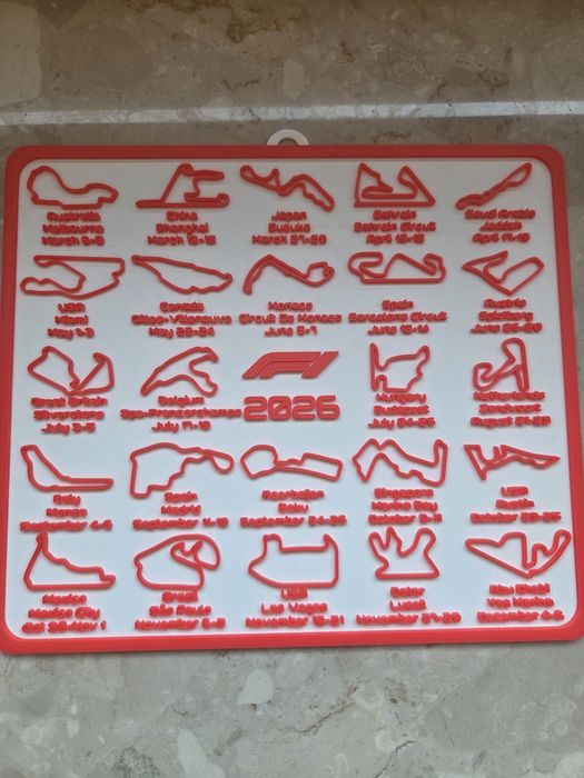 Terminarz/Kalendarz Grand Prix F1 Sezon 2026