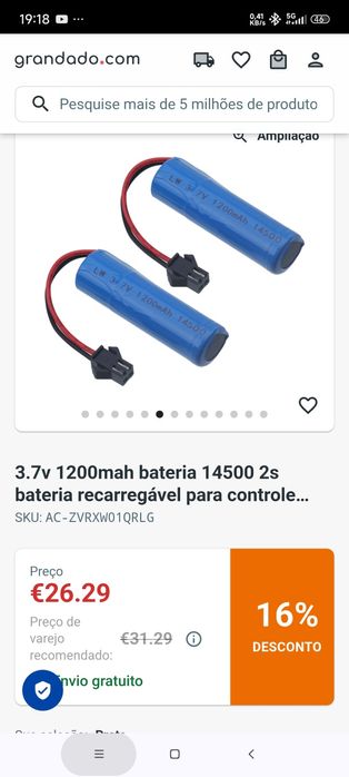 Conjunto 2 baterias