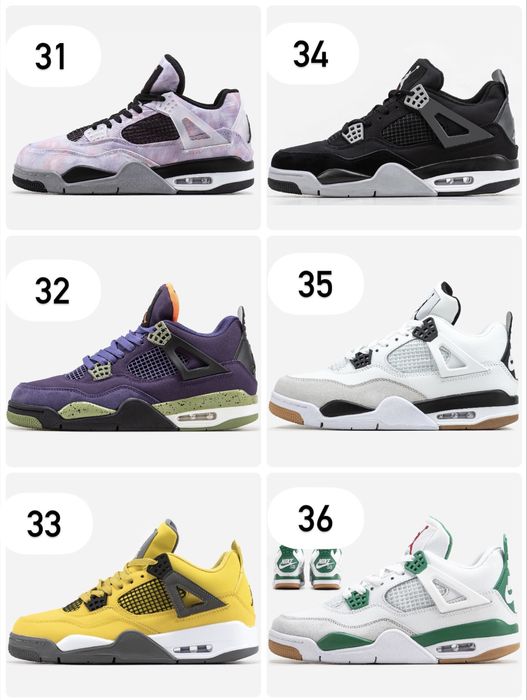 Всі кольори‼️ Кросівки Jordan retro 4 джордан ретро 4 високі