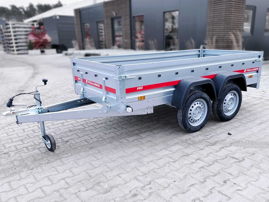 Nowa przyczepka 264 x 126 cm TEMARED PRO 2612/2 dwuosiowa samochodowa przyczepa lekka DMC 750 kg