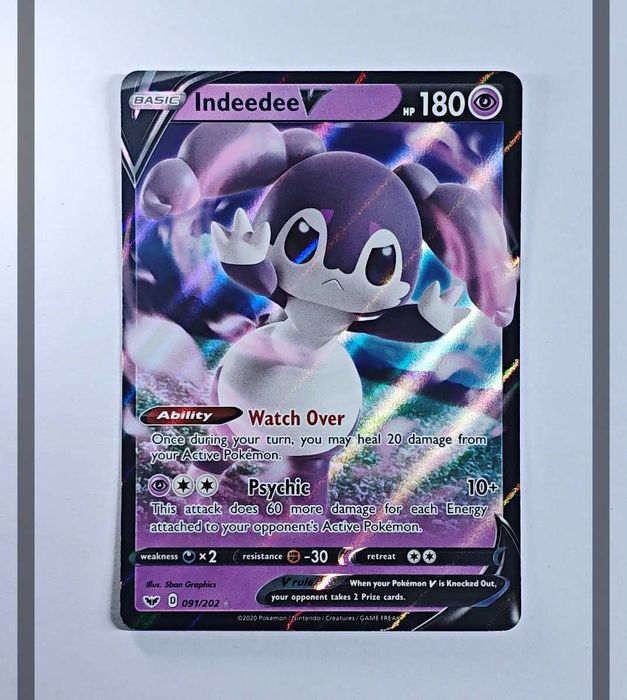 Indeedee V 091/202 SSH Pokemon ENG-NM