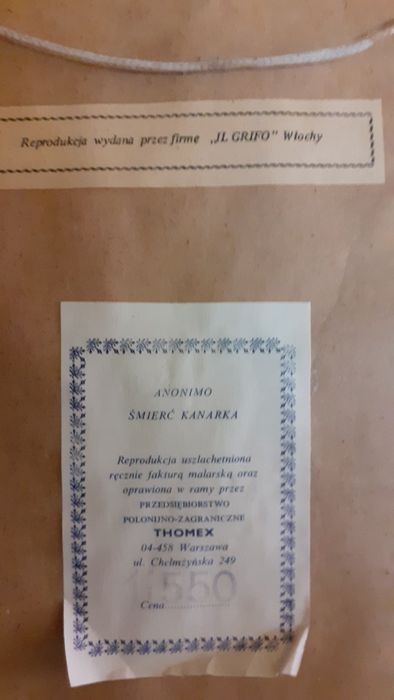 Obraz "Śmierć kanarka"