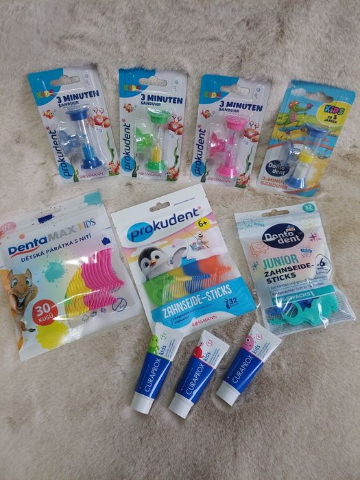 Дитячі  зубні флоси,годинники, пасти