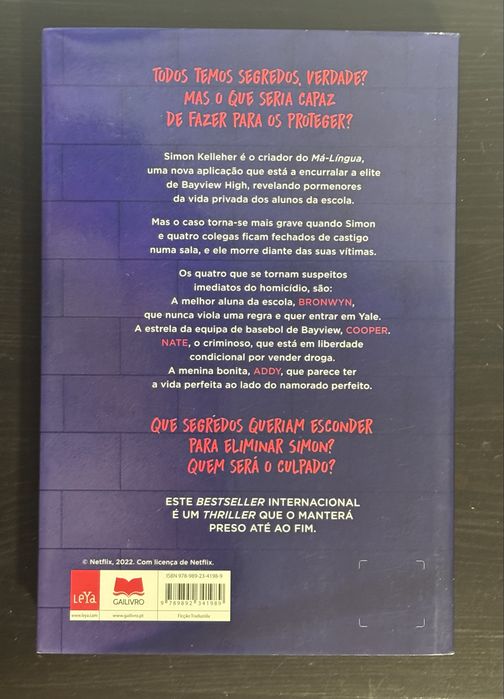 Livro “Um de Nós Mente” – Karen M. McManus