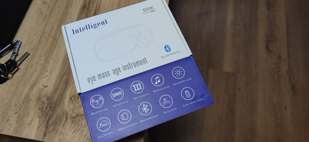 Masażer do oczu, elektryczny okład z funkcją grzania i masażu