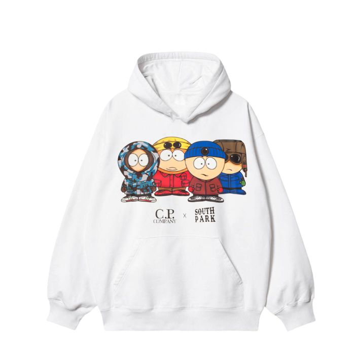 Худи C.P. Company x South Park Logo  унисекс С.П. Компани черное белое