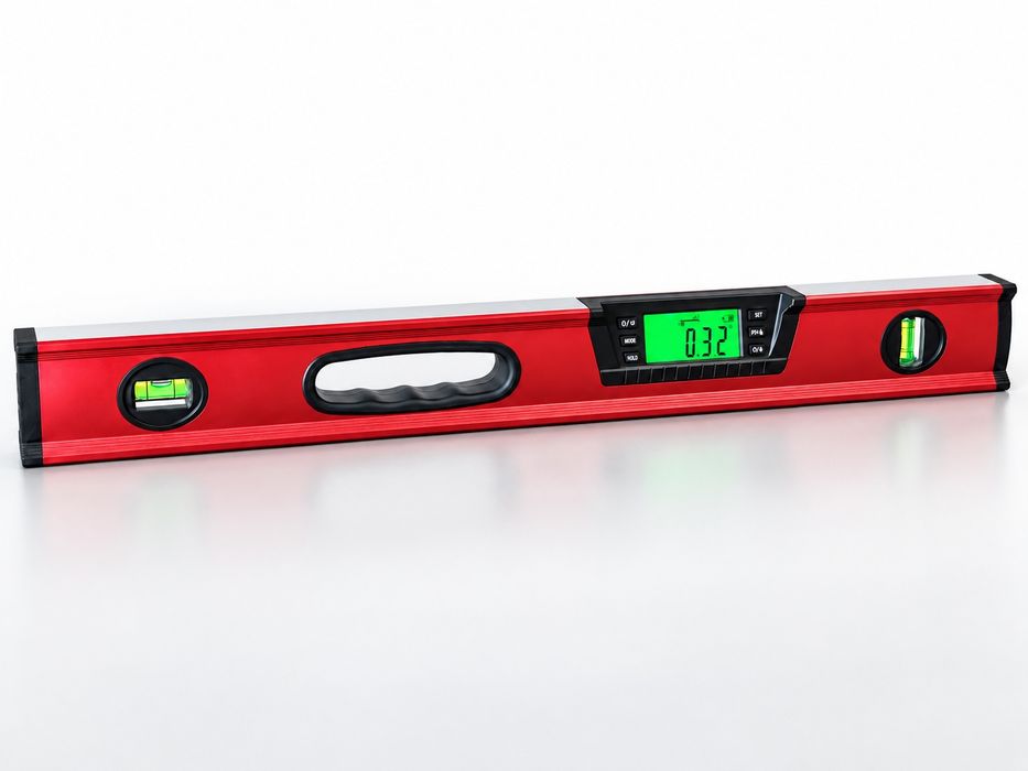 Poziomica cyfrowa elektroniczna 60 cm EOUTIL kątomierz 360° LCD HOLD NOWA