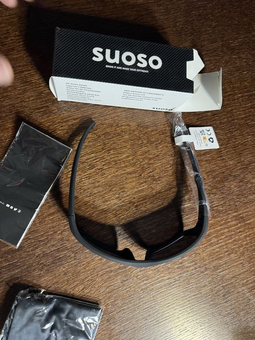 Suoso Rowerowe Okulary Przeciwsłoneczne Czarne, Męskie