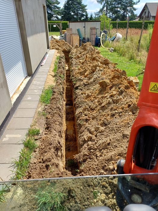 Wynajem minikoparki/Usługi minikoparką, prace ziemne