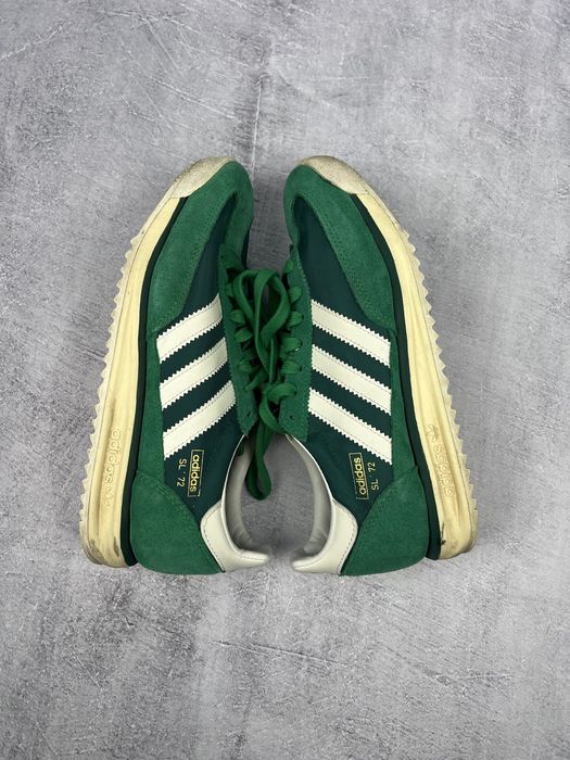 Adidas SL72 Zielone Sneakersy Retro Zamszowe Sznurowane