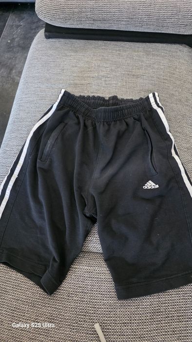 Krótkie spodenki dresowe czarne a'la Adidas | 100% Bawełna | Rozmiar S