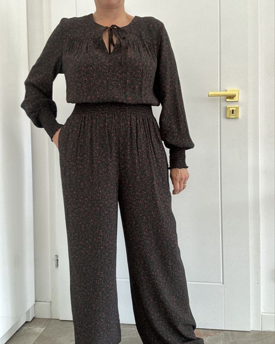 Marks&Spencer długi kombinezon w kwiaty 42 XL wiskoza nowy