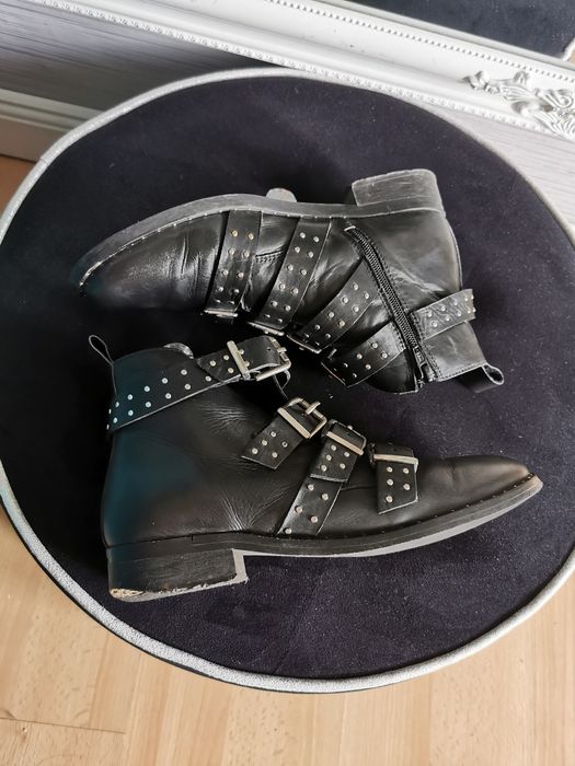 Botki sztyblety jesienne Wojas dżety klamry