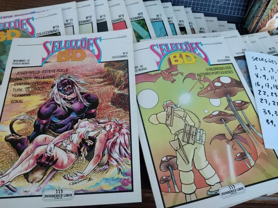 Revistas Selecções BD colecção anos 80 e 90. Primeiros números