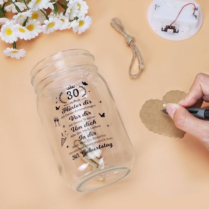 Світлодіодна пляшка з написом, подарунок на 30-річчя