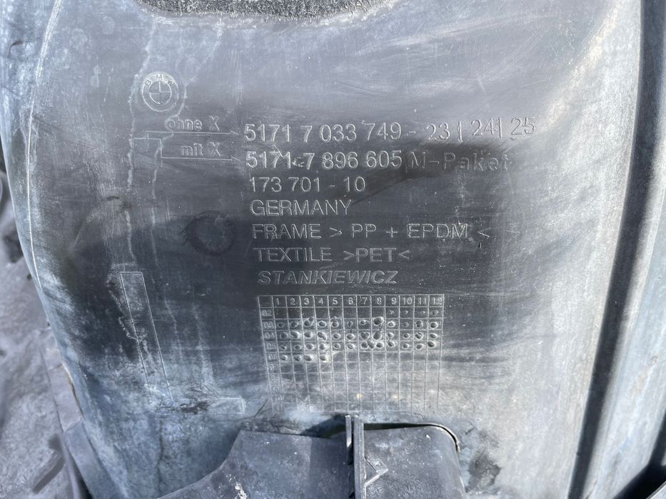 BMW E60 E61 nadkole lewy przód lewe przednie kompletne