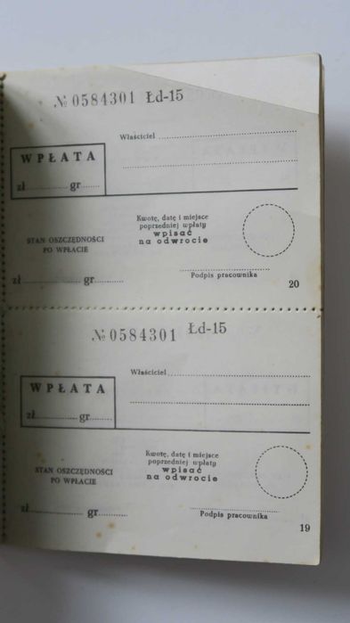PRL książeczka PKO oszczędnościowa 1962
