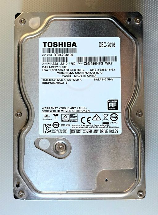 HDD TOSHIBA 1TB 3.5"