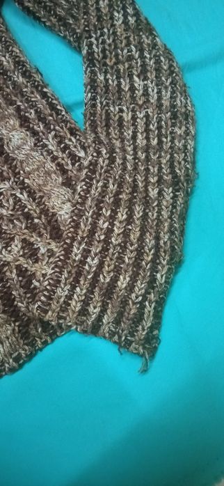 Sweter damski gruby na zamek M/L