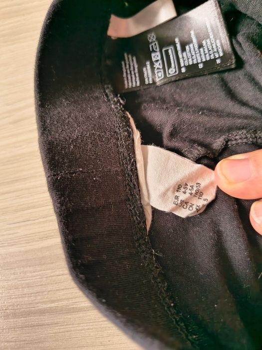 Dzwony spodnie flare H&M czarne 110 bawełna