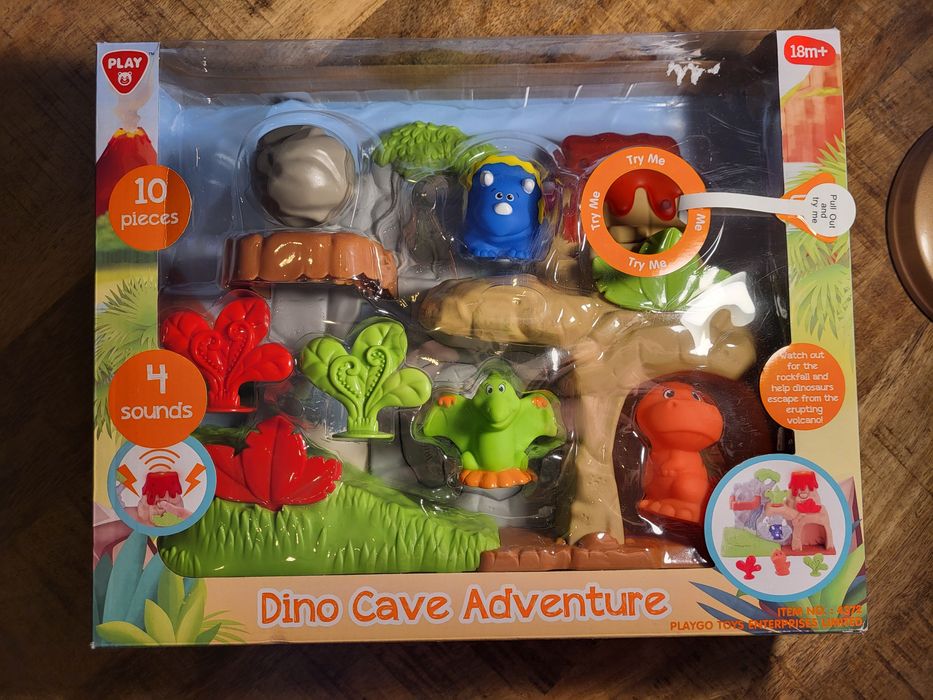 Dino Cave Adventure, zestaw 10 części, Nowość