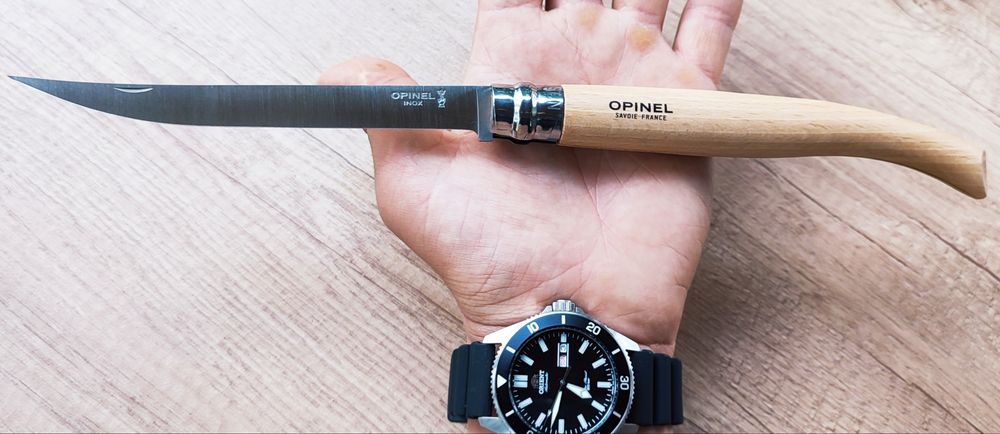 Филейный НОЖ OPINEL №10 12 15 VRN+футляр Франция складной тонкий