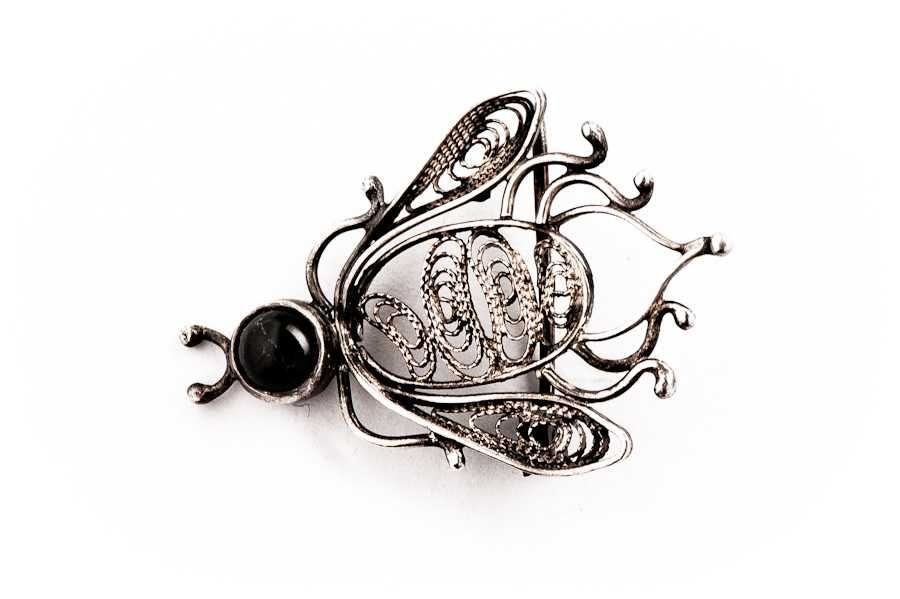 Srebrna Broszka - MUCHA - 2,95g - A. Folfas - 1980 rok - IMAGO ARTIS