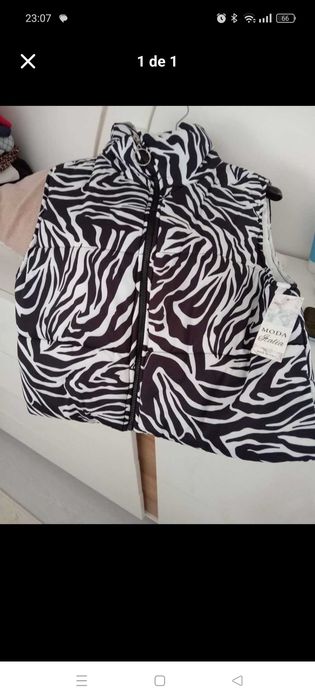 Colete de mulher padrão zebra