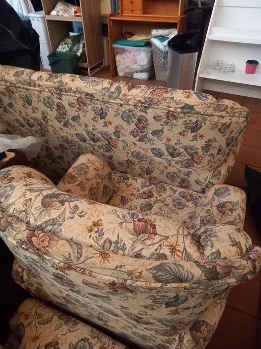 Conjunto de sofa cama  e poltrona