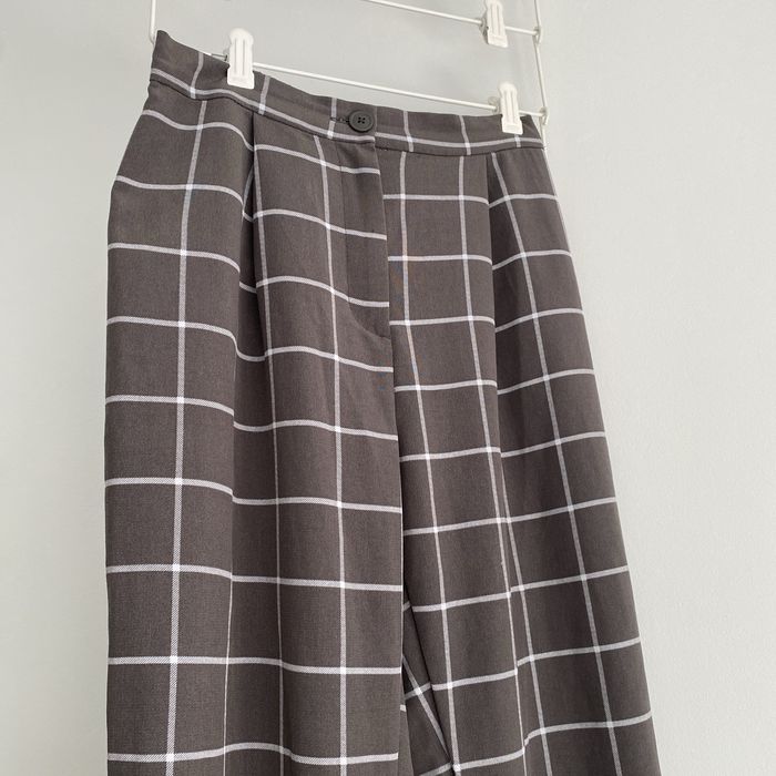 Dlugie spodnie szare w blekitna krate H&M 36-38