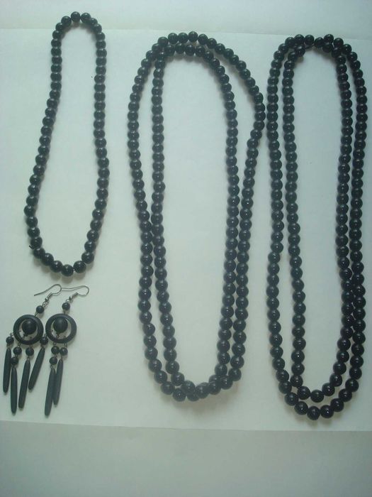 Деревянные бусы, намисто, сережки