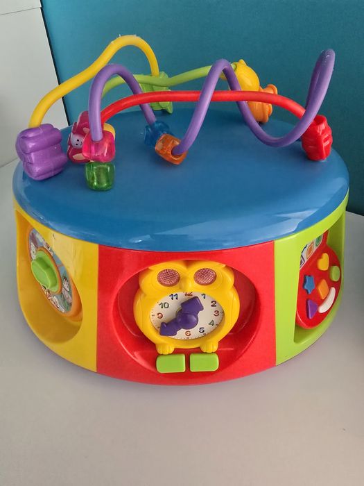 Zabawki Dumel kostka interaktywna, Fisher-price garnuszek na klocuszek