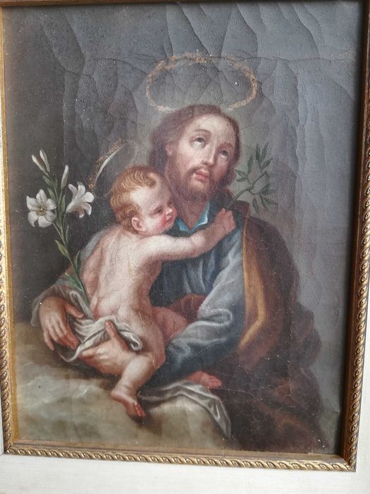 Pintura arte sacra sobre tela