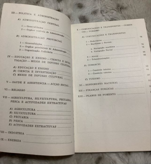 Estatísticas Dados Sobre a Província da Guiné-Bissau África 1972