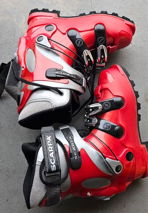 SCARPA DENALI Alpine Touring Downhill Ski Boots Red Men's US 8/9 SX