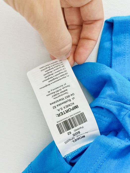 Niebieskie Krótkie spodenki niemowlęce chłopięce 62 cm