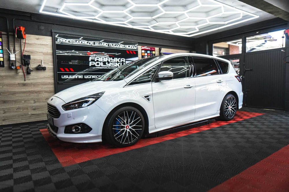 Doinwestowany Samochód osobowy Ford S-max 4x4 Webasto z pilota Panorama Skóra Grzane Fotele Folia PPF full front ceramika 180KM full opcja jak ST